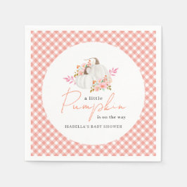 Watercolor Fall Floral Little Pumpkin Baby Shower スタンダードカクテルナプキン