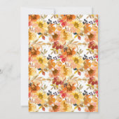 Watercolor Fall Floral Thanksgiving Dinner 招待状 (裏面)