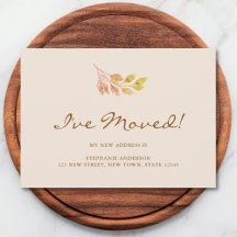 Watercolor Fall Foliage I've Moved Moving