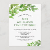 Watercolor Family Tree Family Reunion インビテーションポストカード (正面)