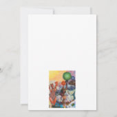 Watercolor Fantasy Eros rides white Lioness Woman 招待状 (裏面)