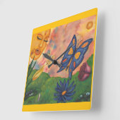 watercolor fantasy illustration woman goddess life スクエア壁時計 (傾斜)