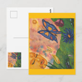 watercolor fantasy illustration woman goddess life ポストカード (正面/裏面)