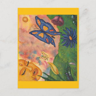 watercolor fantasy illustration woman goddess life ポストカード