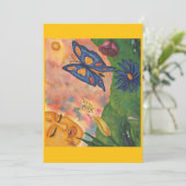 watercolor fantasy illustration woman goddess life 招待状 (スタンド正面)