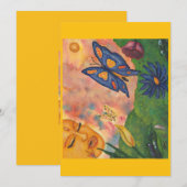 watercolor fantasy illustration woman goddess life 招待状 (正面/裏面)