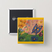 watercolor fantasy illustration woman goddess life 缶バッジ (正面&裏面)