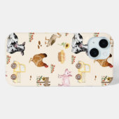 Watercolor Farm Scene Seamless Pattern Case-Mate iPhoneケース (裏面 (横))