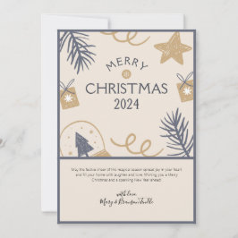 Watercolor Farmhouse "Merry Christmas 2024" シーズンカード