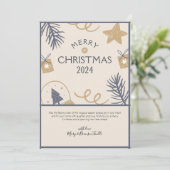 Watercolor Farmhouse "Merry Christmas 2024" シーズンカード (スタンド正面)