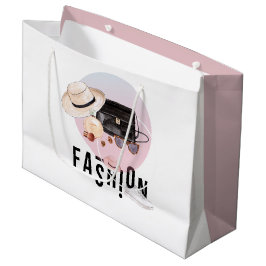 Watercolor Fashionロゴ ラージペーパーバッグ