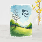 Watercolor Fathers Day Image Card カード (黄色い花)