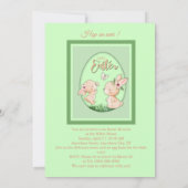 watercolor faux cutout bunny easter brunch 招待状 (裏面)