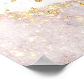 watercolor faux glitter First Communion welcome  ポスター (角)