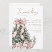 Watercolor Favorite Things Christmas Party 招待状 (正面/裏面)