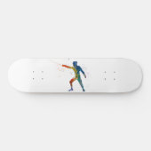 watercolor fencing スケートボード (横)