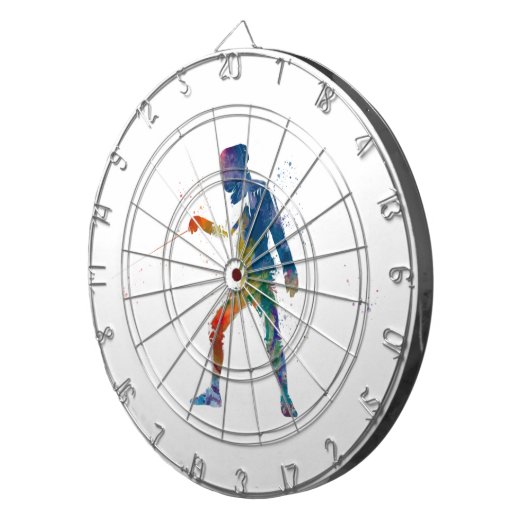 watercolor fencing ダーツボード (正面右)