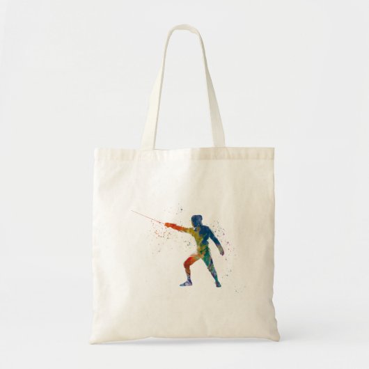 watercolor fencing トートバッグ (正面)