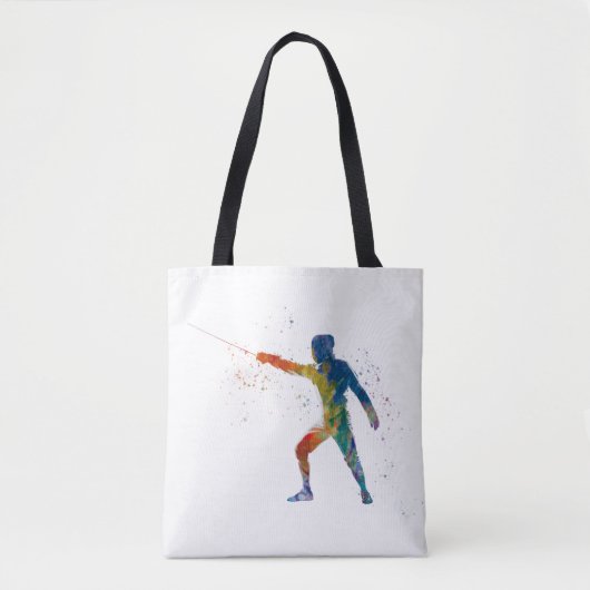 watercolor fencing トートバッグ (正面)