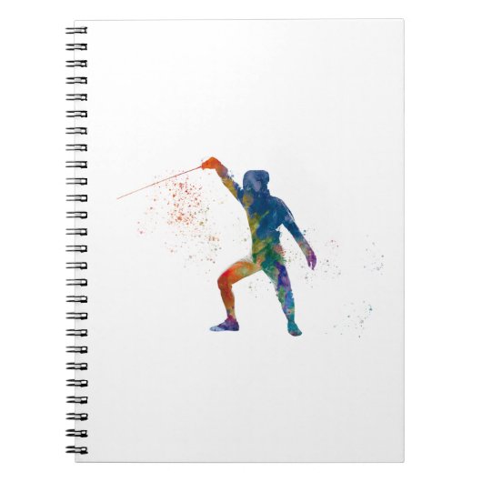 watercolor fencing ノートブック (正面)