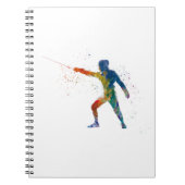 watercolor fencing ノートブック (正面)