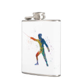 watercolor fencing フラスク (左)