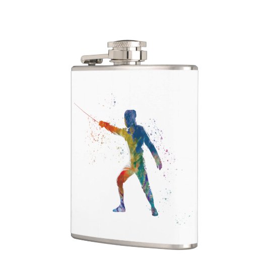 watercolor fencing フラスク (左)