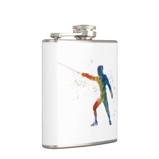 watercolor fencing フラスク (右)