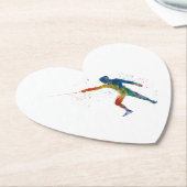 watercolor fencing ペーパーコースター (アングル)
