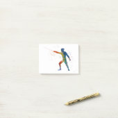 watercolor fencing ポストイット (デスク上)