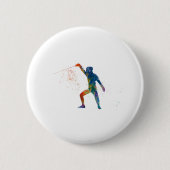 watercolor fencing 缶バッジ (正面)