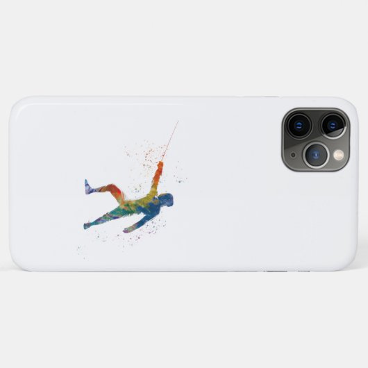 watercolor fencing Case-Mate iPhoneケース (裏面(横))