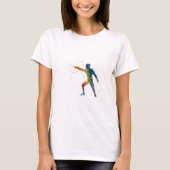 watercolor fencing tシャツ (正面)