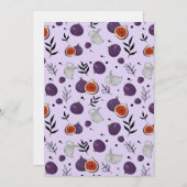 Watercolor Figs And Leaves Seamless Pattern 招待状 (正面/裏面)