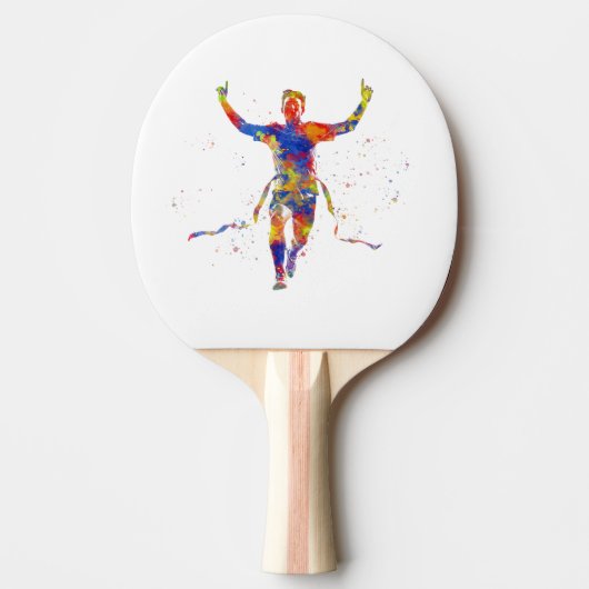Watercolor finish line runner 卓球ラケット (正面)