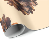 Watercolor fir cone seamless pattern, watercolour ラッピングペーパー (ロールコーナー)
