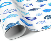 Watercolor fish ラッピングペーパー (ロールコーナー)