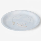 Watercolor Fishing  ペーパープレート (アングル)