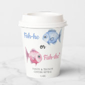 Watercolor Fishing Gender Reveal 紙コップ (裏面)