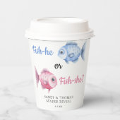 Watercolor Fishing Gender Reveal 紙コップ (正面)