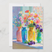 Watercolor Floral  サンキューカード (正面)