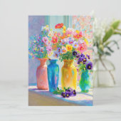 Watercolor Floral  サンキューカード (スタンド正面)