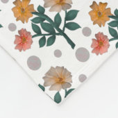 Watercolor floral  フリースブランケット (角)