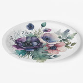 Watercolor floral  ペーパープレート (アングル)