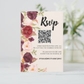 Watercolor Floral 出欠カード (スタンド正面)