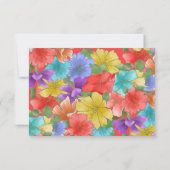 Watercolor Floral 30th Birthday Thank You Card サンキューカード (裏面)