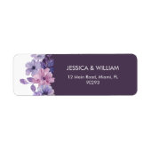 Watercolor Floral Address Label ラベル (正面)