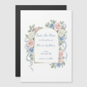 Watercolor Floral Arch Save the Date (正面/裏面)