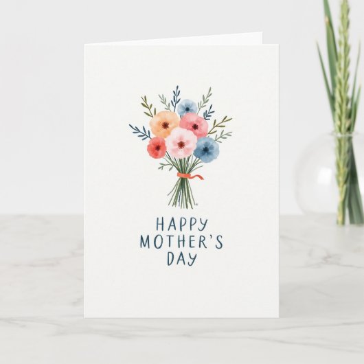Watercolor Floral Art Card カード (正面)