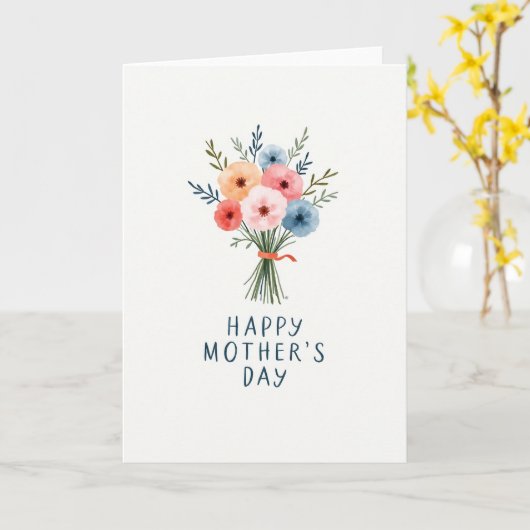 Watercolor Floral Art Card カード (黄色い花)